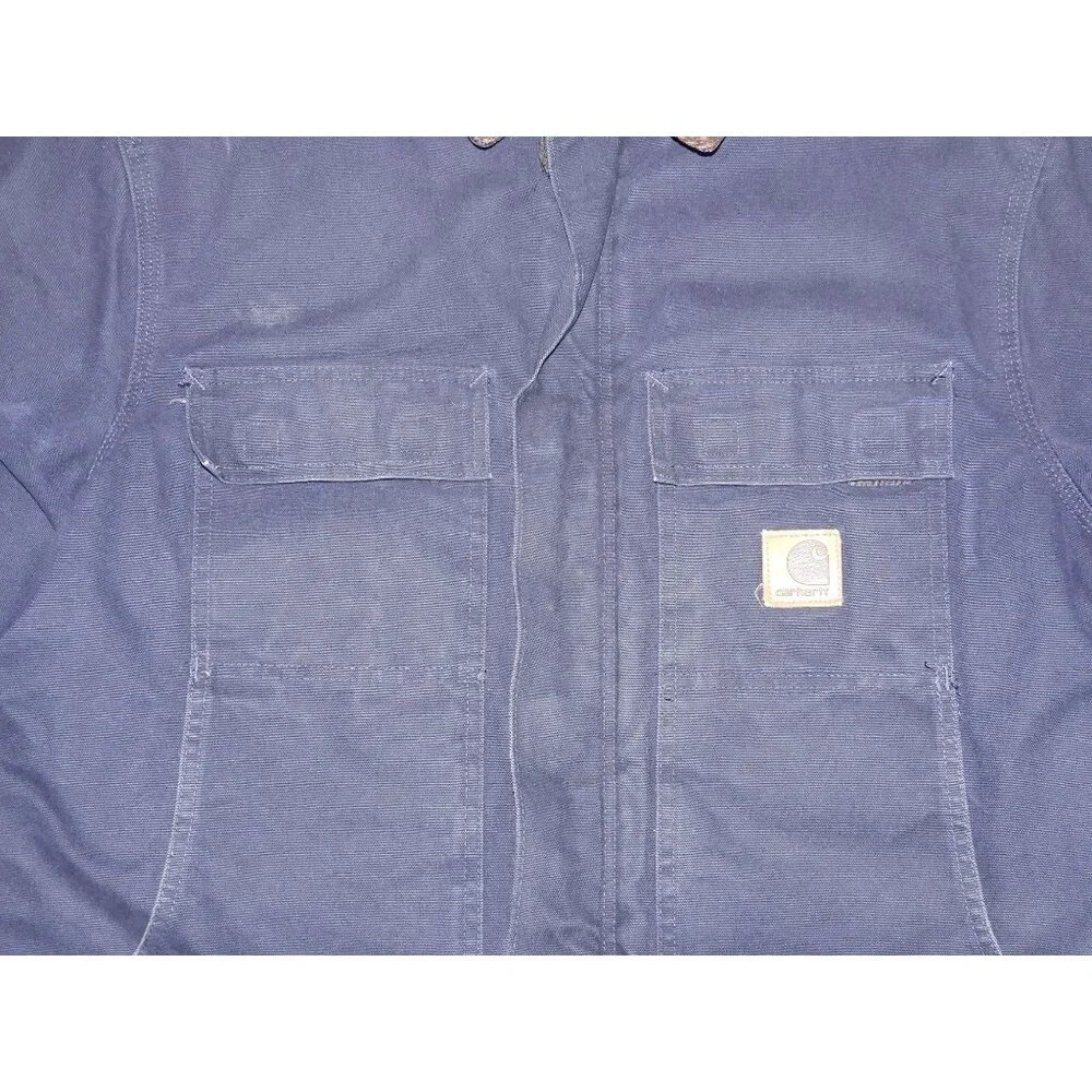 Vintage Carhartt C26 MDT Midnight Blue Jacket Mens Large Regular Union Made - Picture 9 of 10